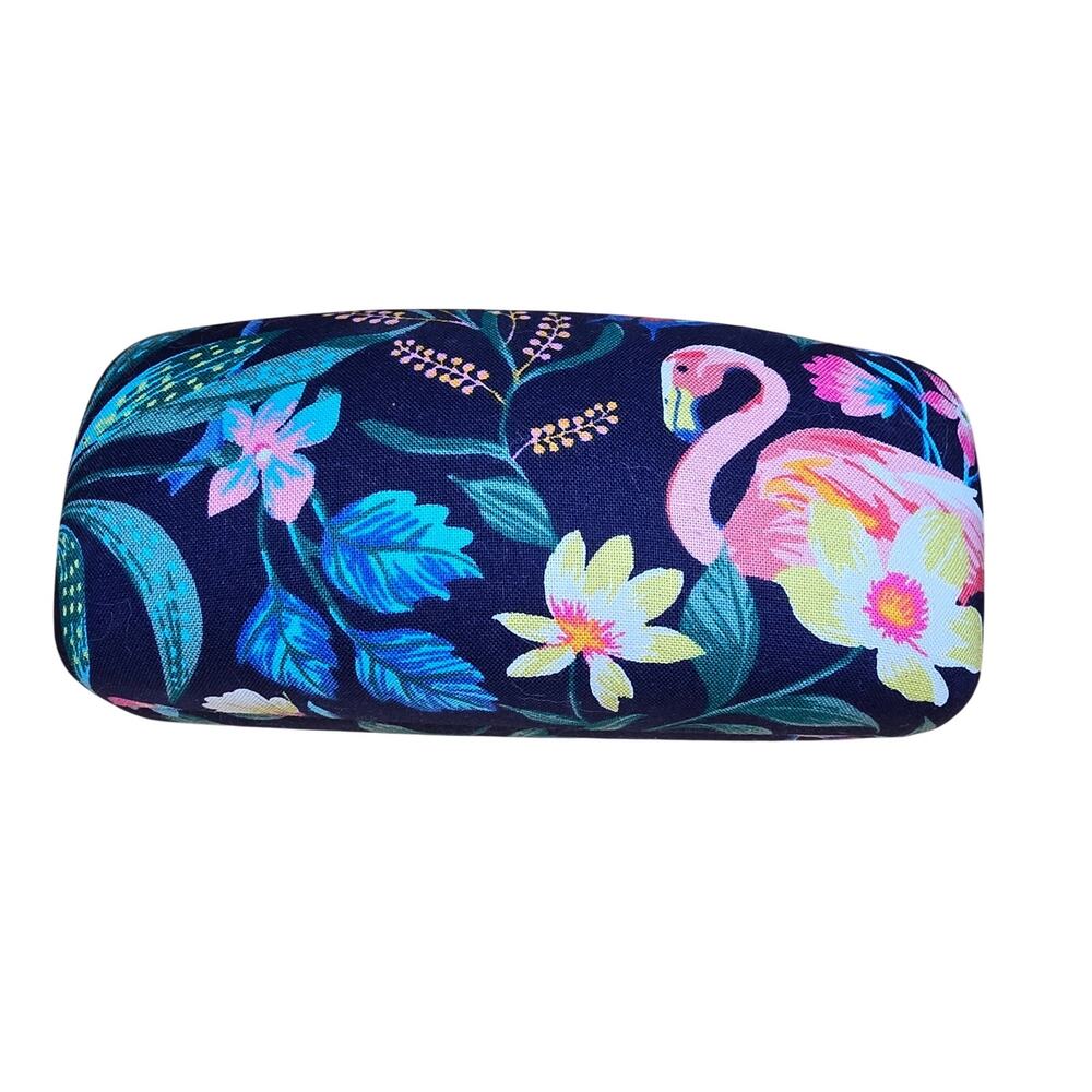 Vera Bradley Clamshell Sunglass/Eyeglass Case Flamingo Garden Tropical Pristine